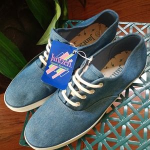 Vintage JANTZEN Denim Canvas Sneakers Tennis Shoes